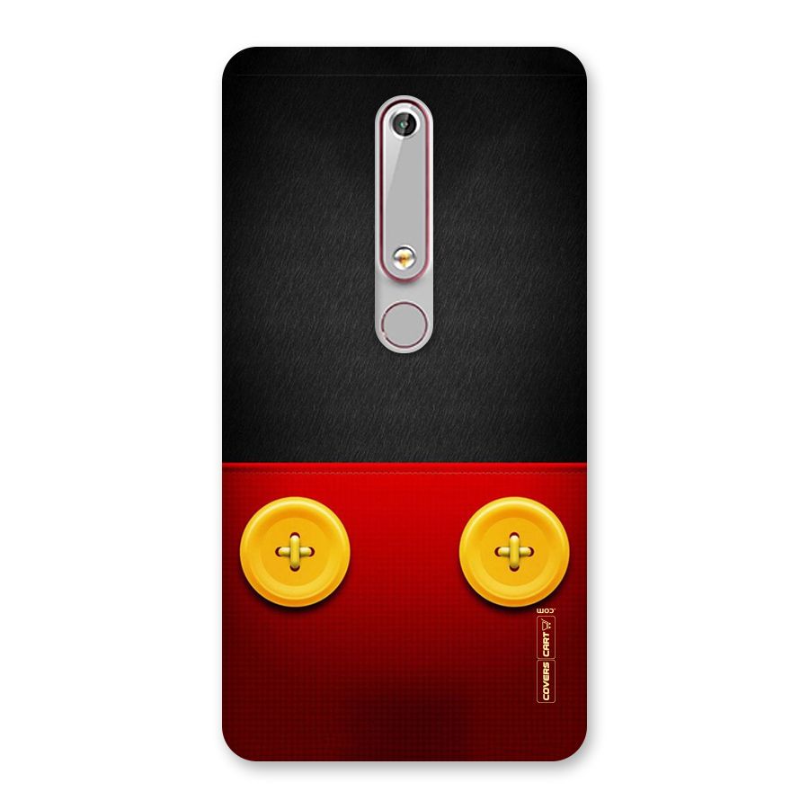 Yellow Button Back Case for Nokia 6.1