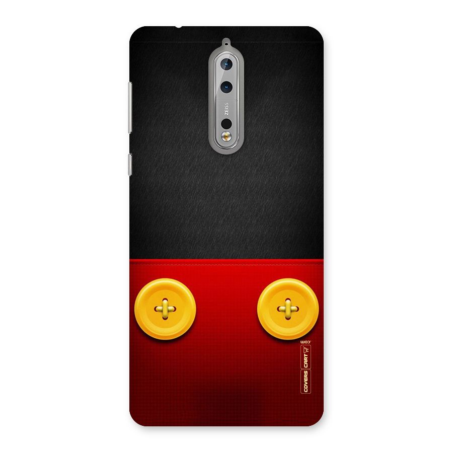 Yellow Button Back Case for Nokia 8