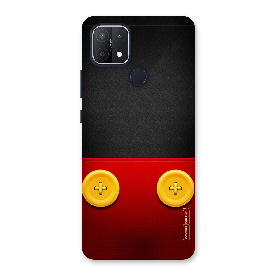 Yellow Button Back Case for Oppo A15s