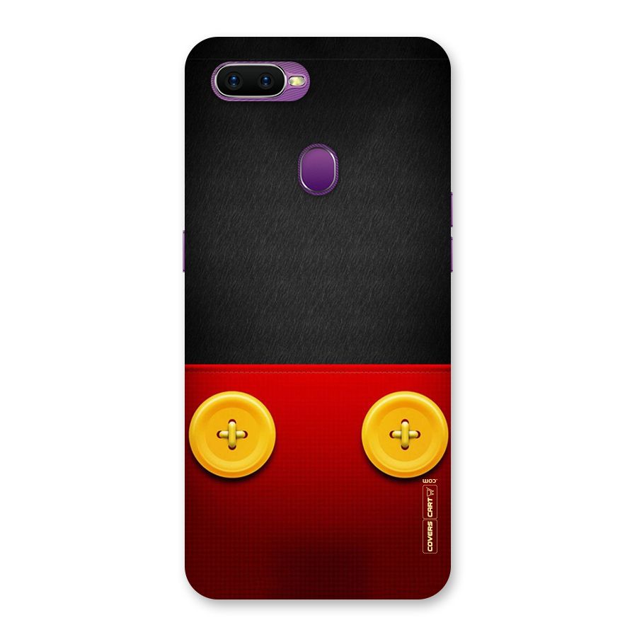 Yellow Button Back Case for Oppo F9