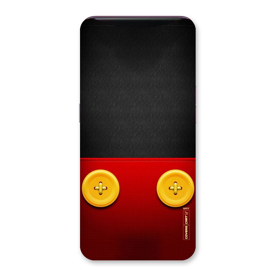 Yellow Button Back Case for Oppo Find X
