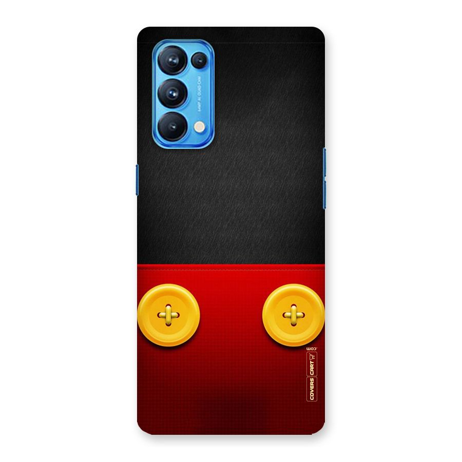 Yellow Button Back Case for Oppo Reno5 Pro 5G