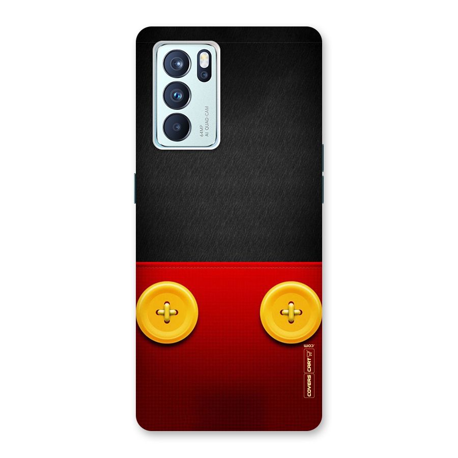 Yellow Button Back Case for Oppo Reno6 Pro 5G