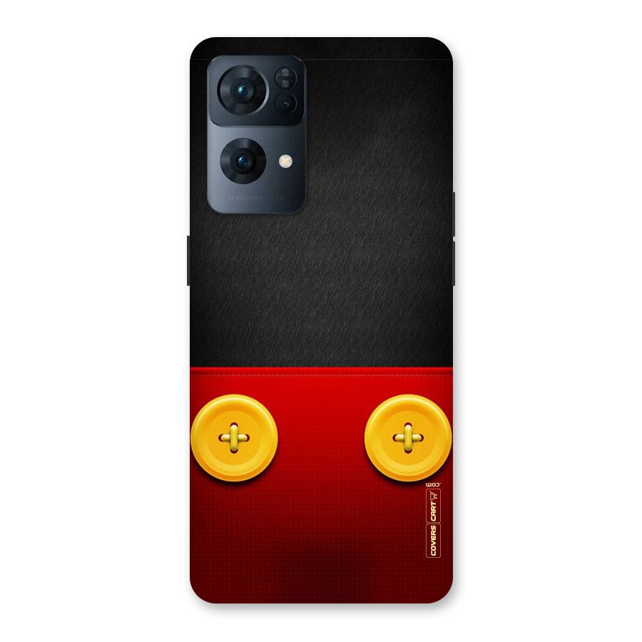 Yellow Button Back Case for Oppo Reno7 Pro 5G