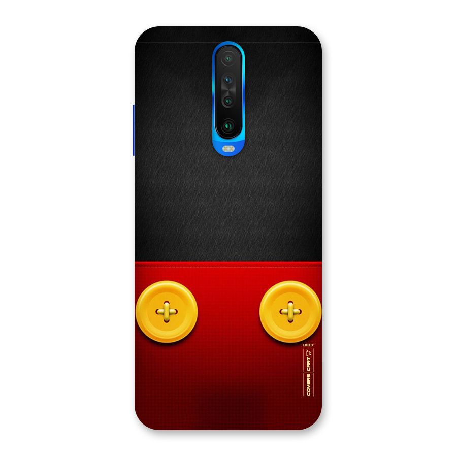 Yellow Button Back Case for Poco X2