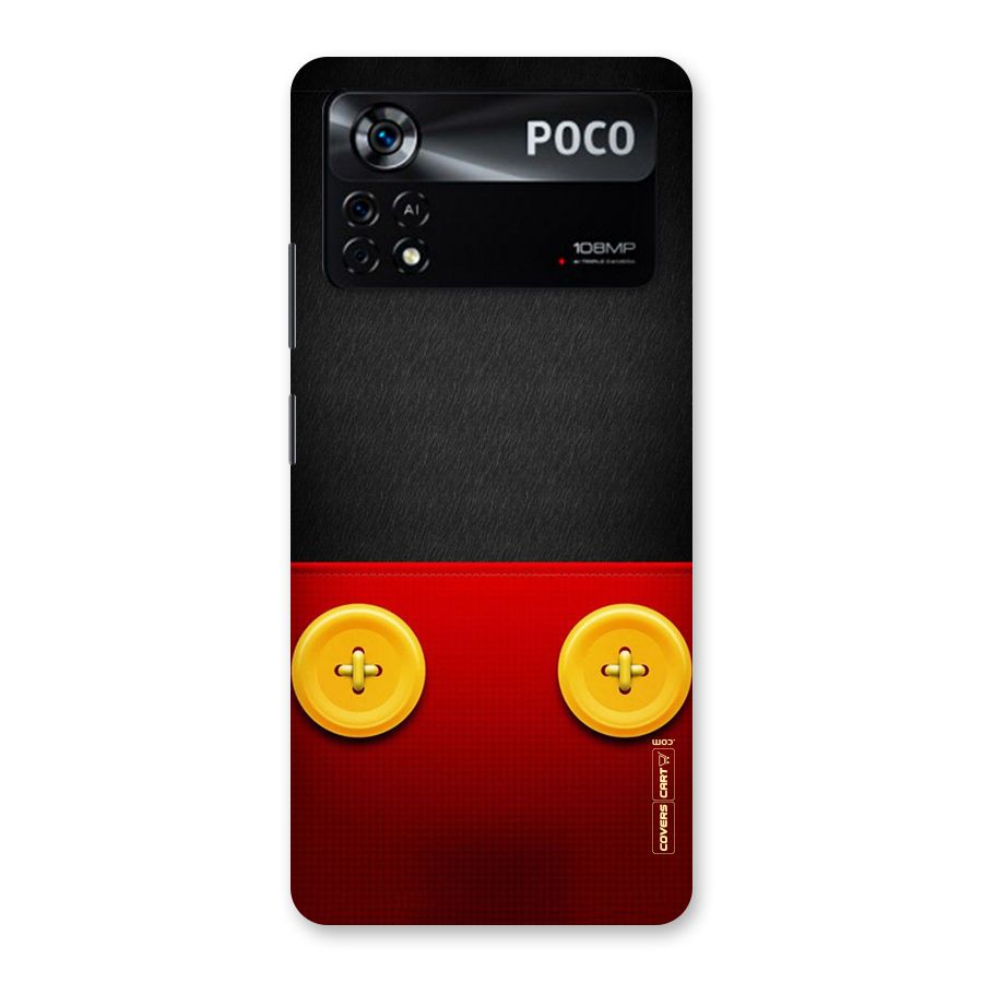 Yellow Button Back Case for Poco X4 Pro 5G