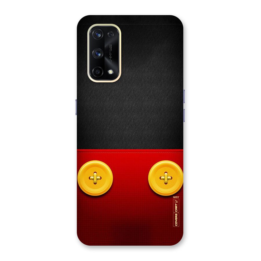 Yellow Button Glass Back Case for Realme X7 Pro