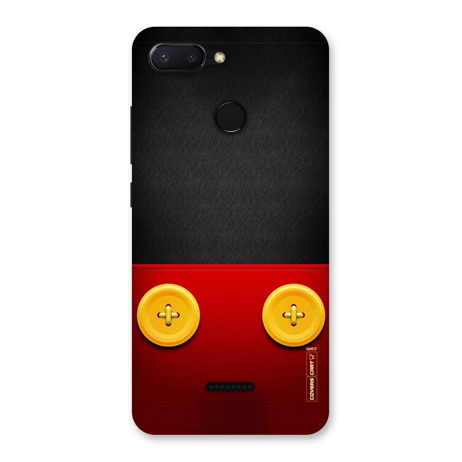 Yellow Button Back Case for Redmi 6