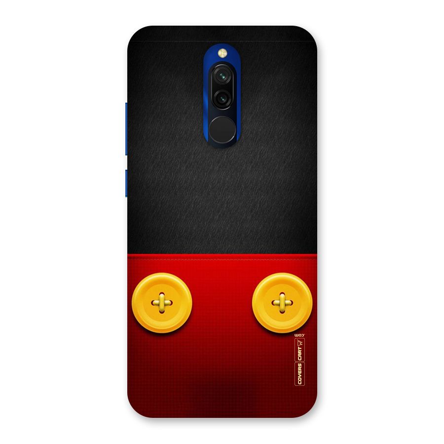 Yellow Button Back Case for Redmi 8