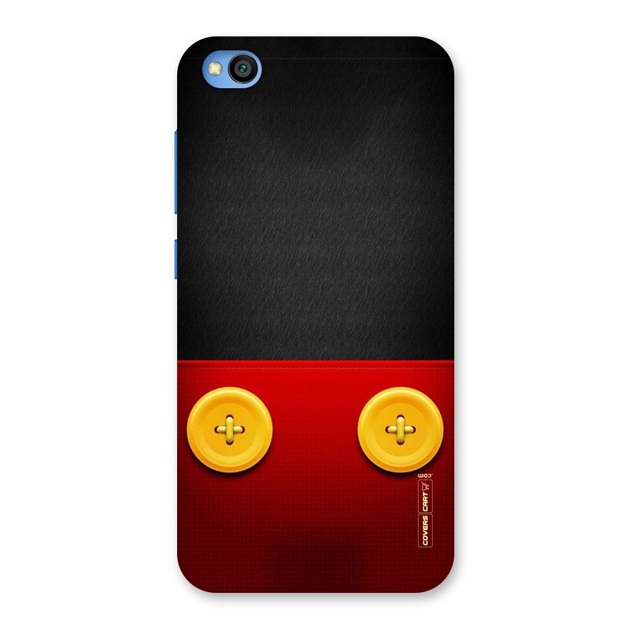 Yellow Button Back Case for Redmi Go