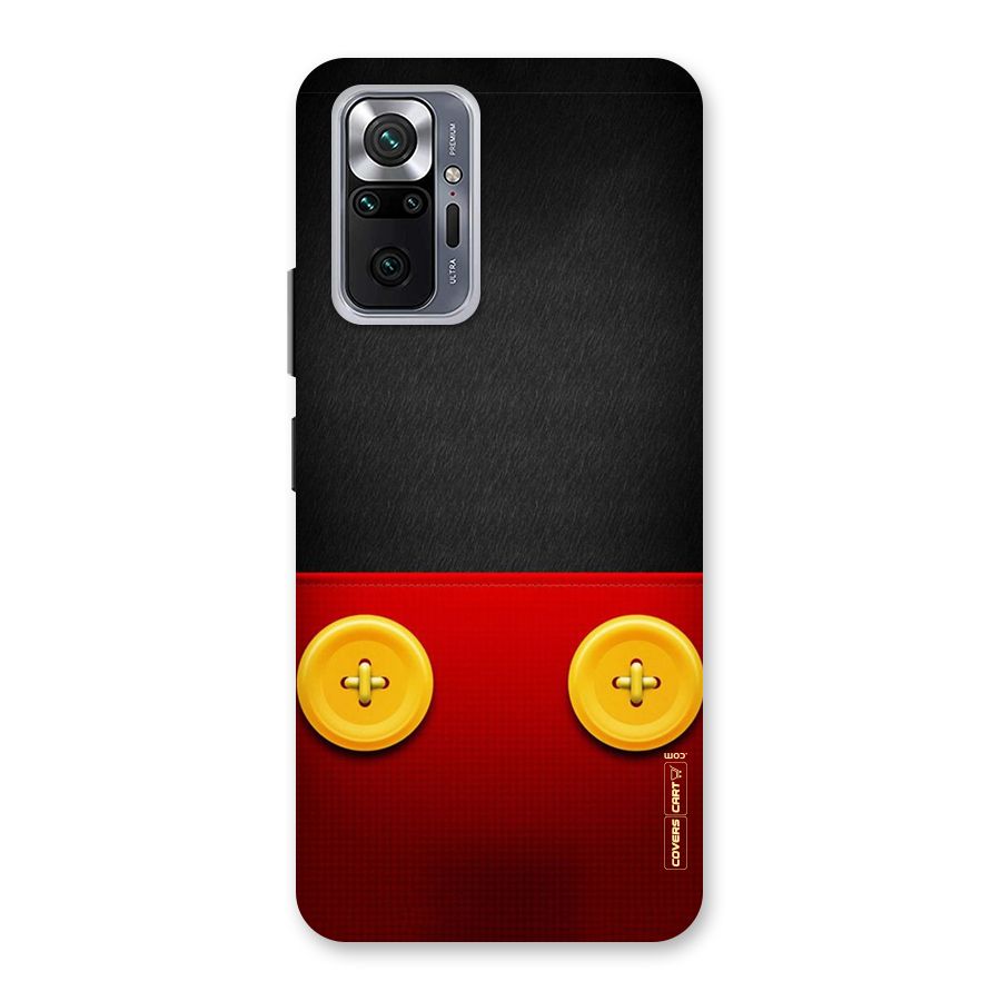 Yellow Button Back Case for Redmi Note 10 Pro