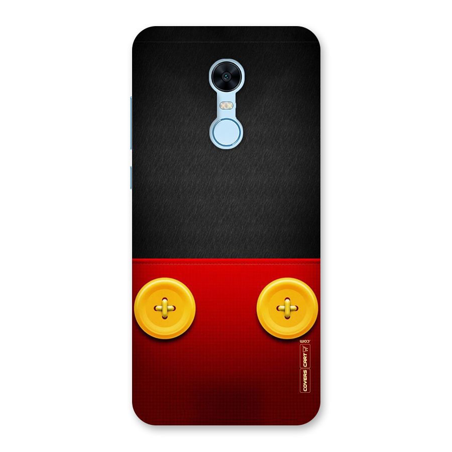 Yellow Button Back Case for Redmi Note 5
