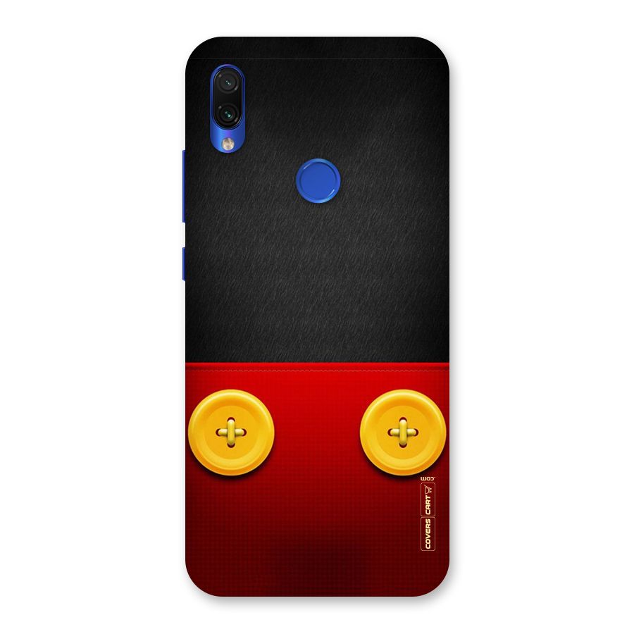 Yellow Button Back Case for Redmi Note 7S