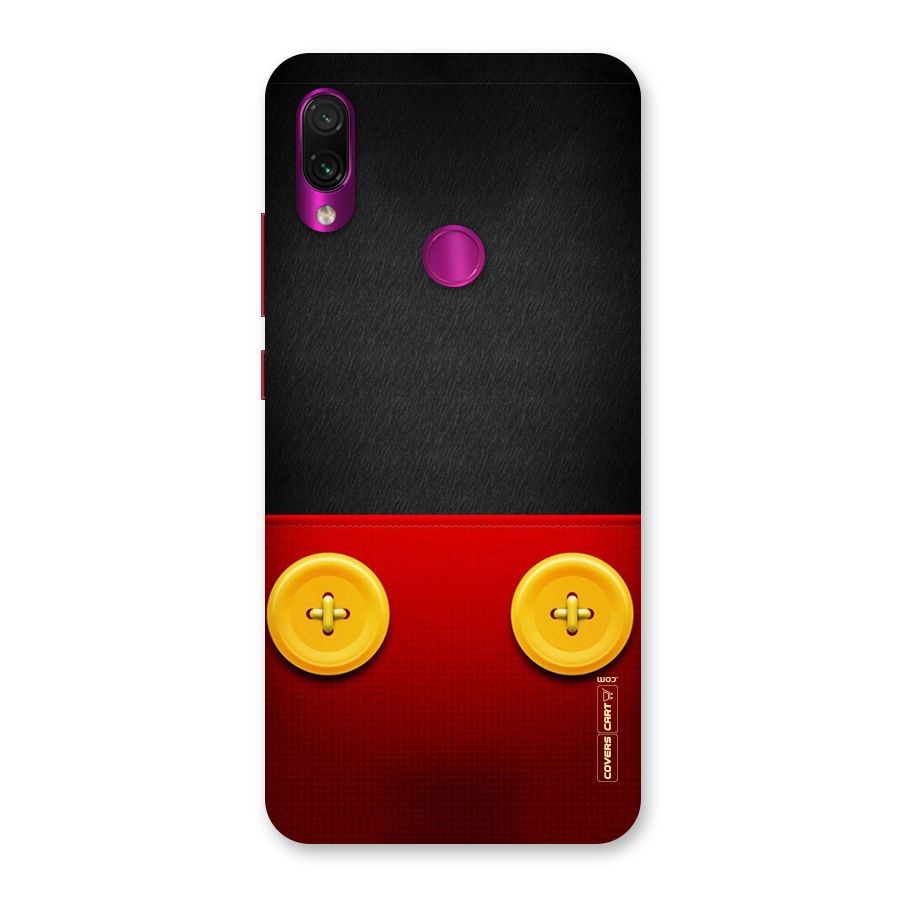 Yellow Button Back Case for Redmi Note 7 Pro