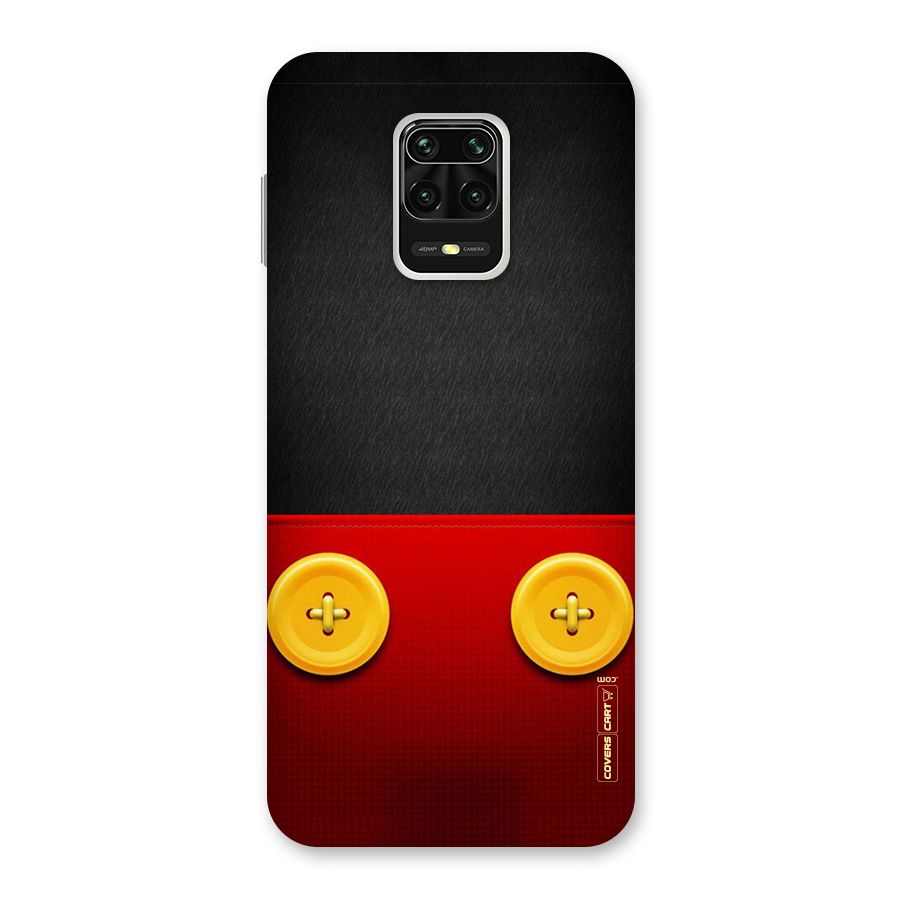 Yellow Button Back Case for Redmi Note 9 Pro