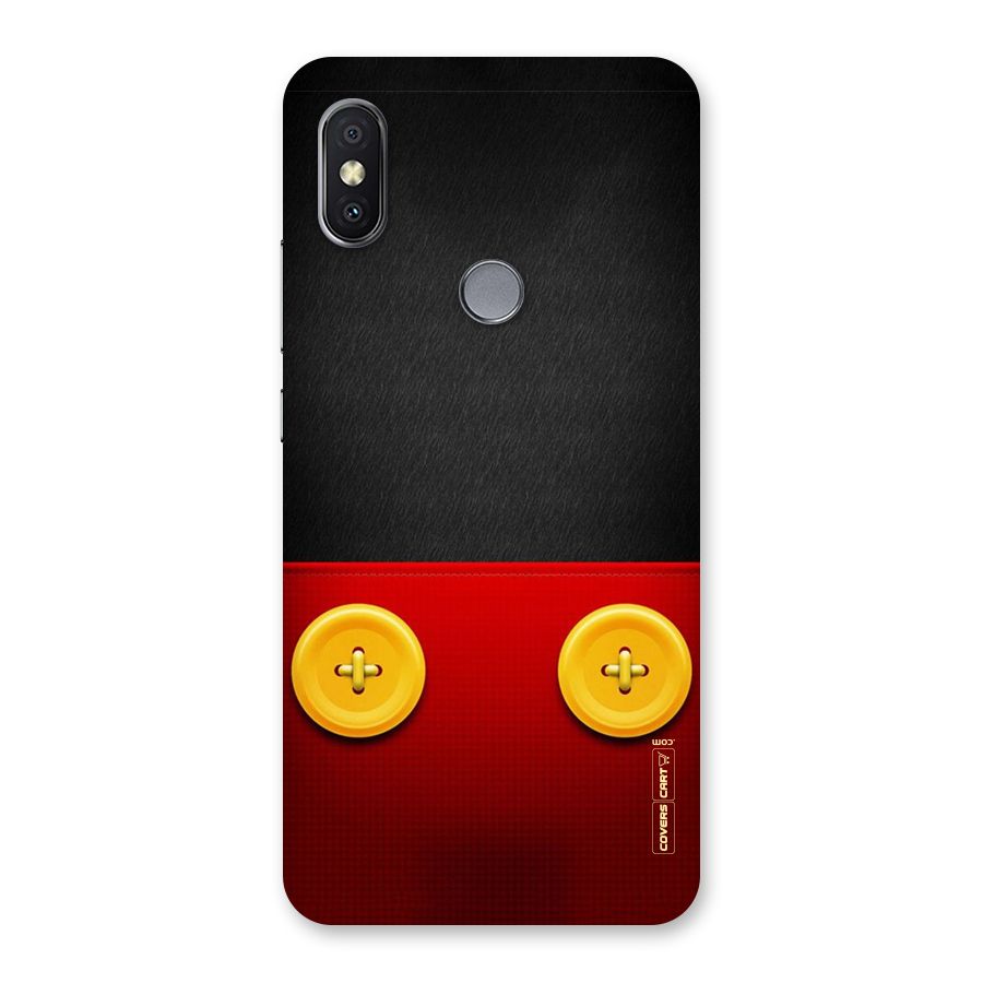 Yellow Button Back Case for Redmi Y2
