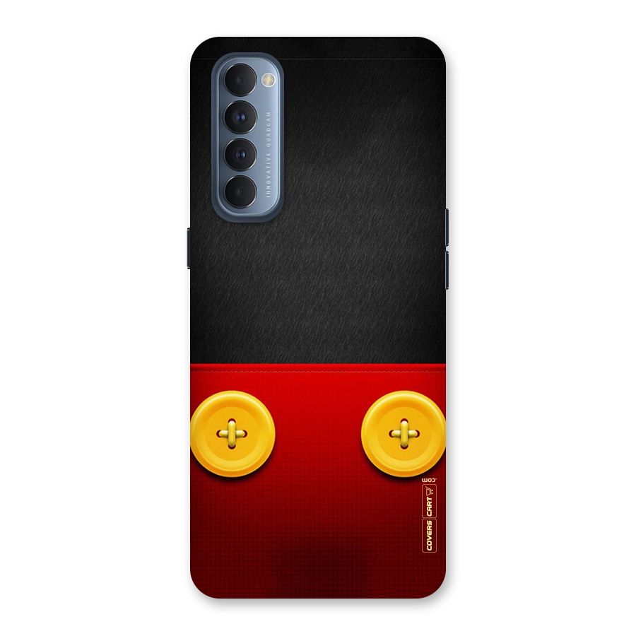 Yellow Button Back Case for Reno4 Pro