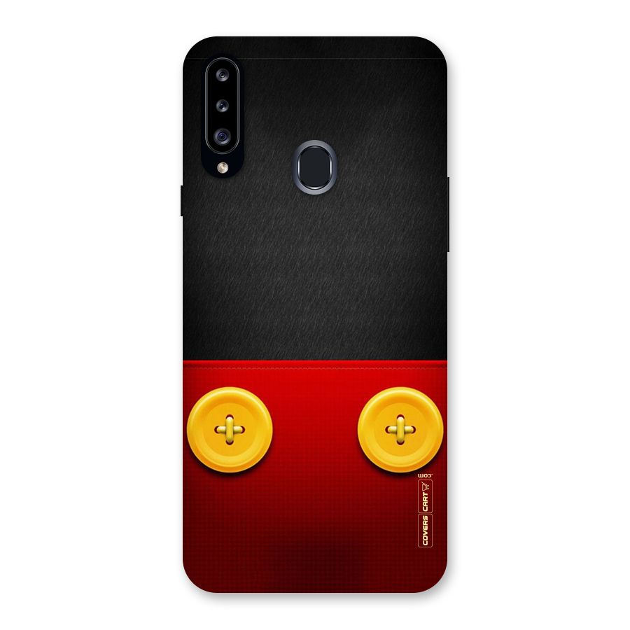 Yellow Button Back Case for Samsung Galaxy A20s
