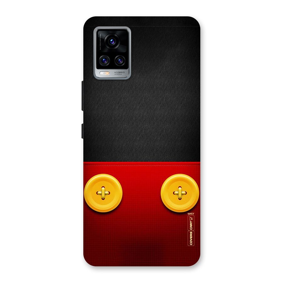Yellow Button Back Case for Vivo V20 Pro