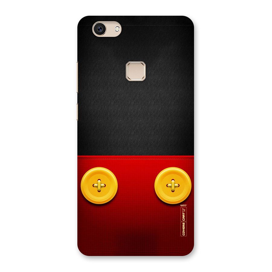 Yellow Button Back Case for Vivo V7