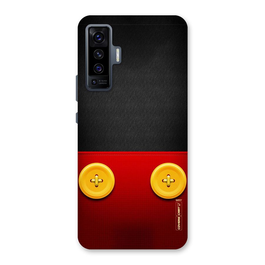 Yellow Button Back Case for Vivo X50