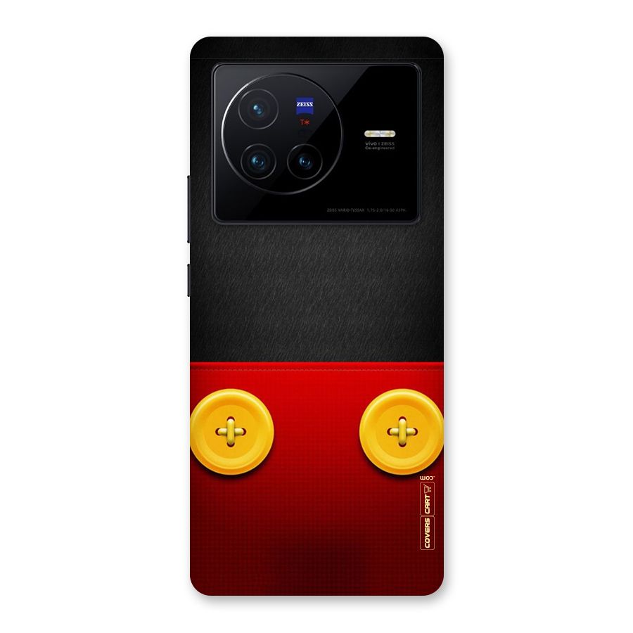 Yellow Button Back Case for Vivo X80