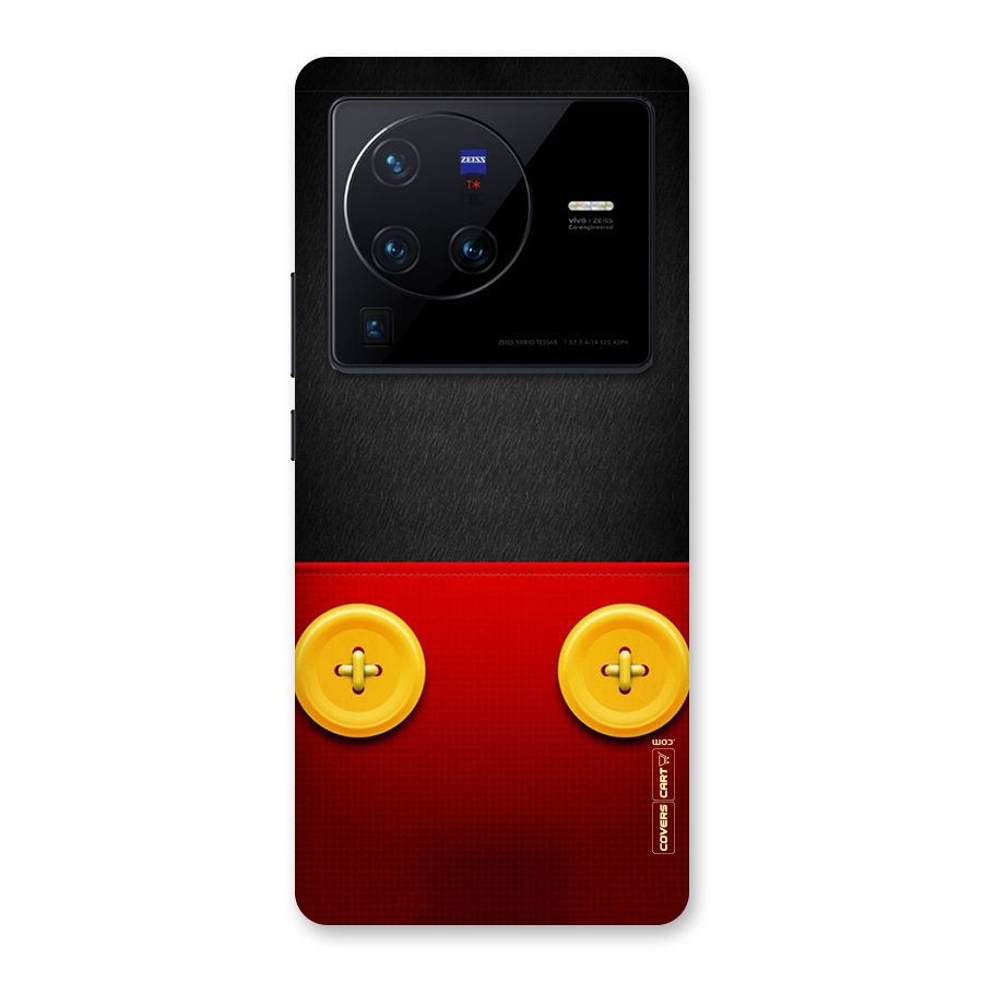 Yellow Button Back Case for Vivo X80 Pro