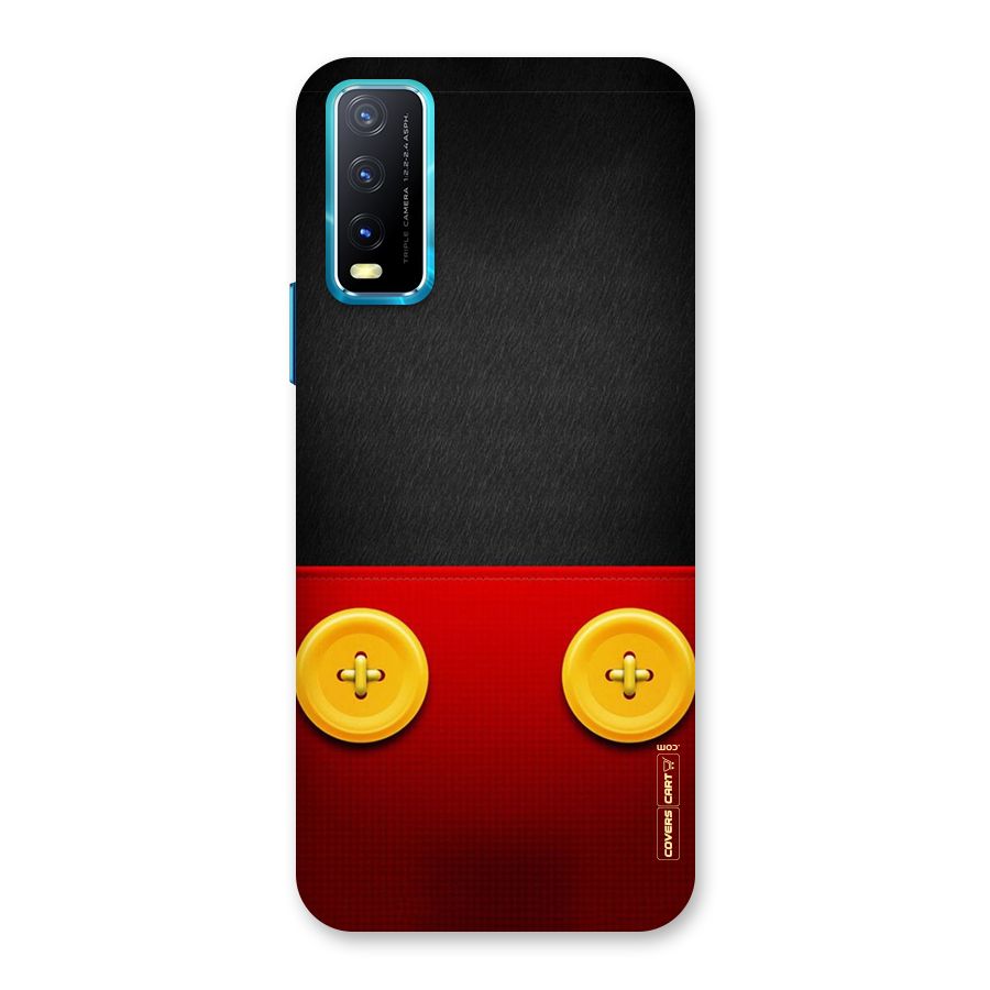 Yellow Button Back Case for Vivo Y20