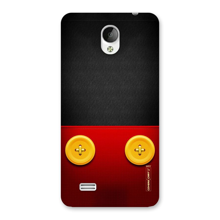 Yellow Button Back Case for Vivo Y21