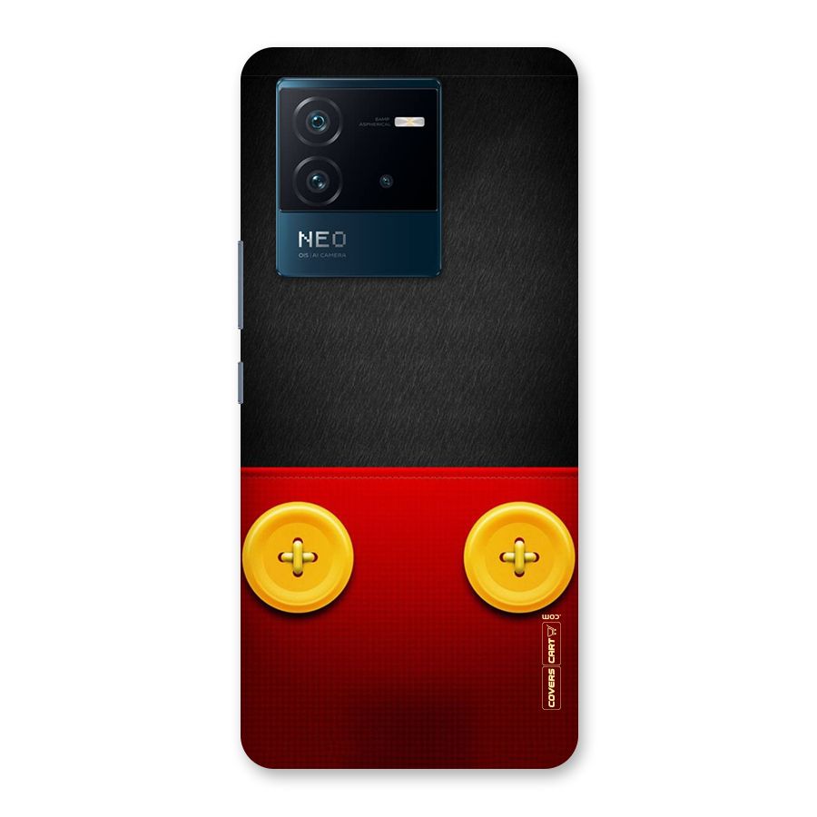 Yellow Button Back Case for Vivo iQOO Neo 6 5G
