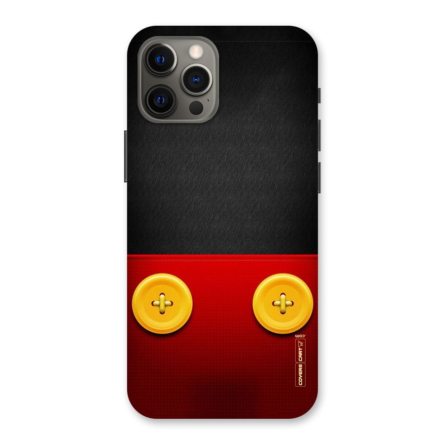 Yellow Button Back Case for iPhone 12 Pro Max