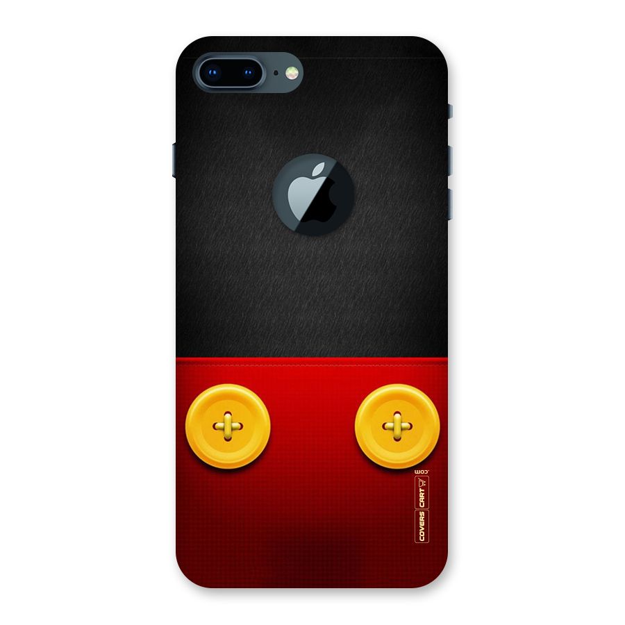Yellow Button Back Case for iPhone 7 Plus Logo Cut