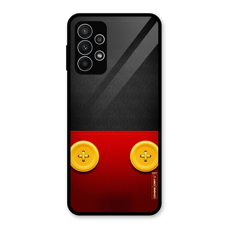 Yellow Button Glass Back Case for Galaxy A23