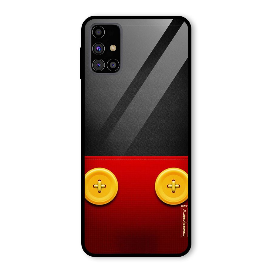 Yellow Button Glass Back Case for Galaxy M31s