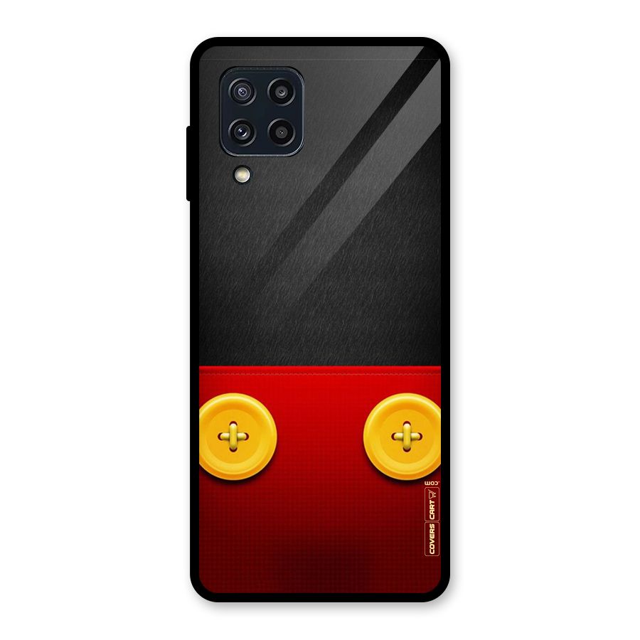 Yellow Button Glass Back Case for Galaxy M32