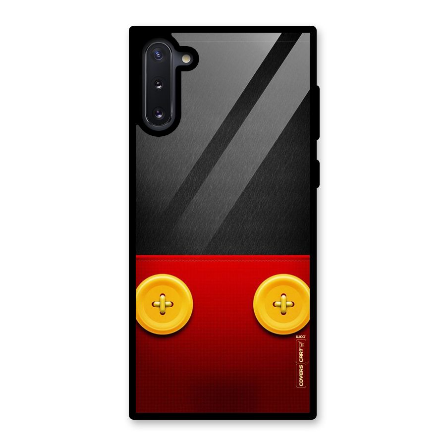 Yellow Button Glass Back Case for Galaxy Note 10