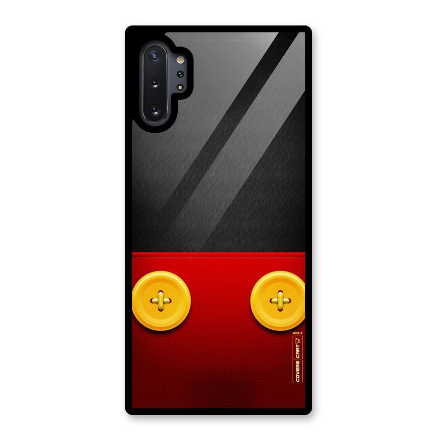 Yellow Button Glass Back Case for Galaxy Note 10 Plus