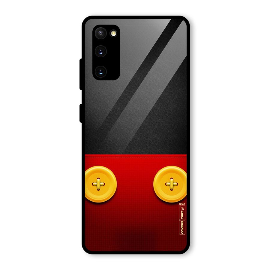Yellow Button Glass Back Case for Galaxy S20 FE 5G