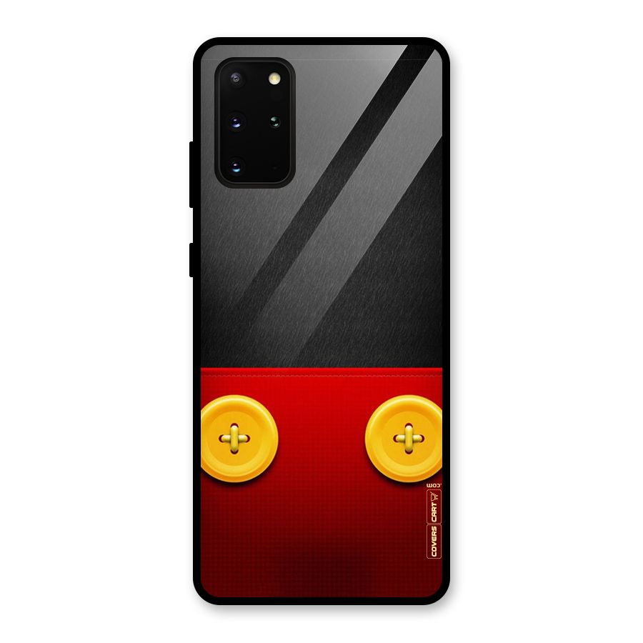 Yellow Button Glass Back Case for Galaxy S20 Plus