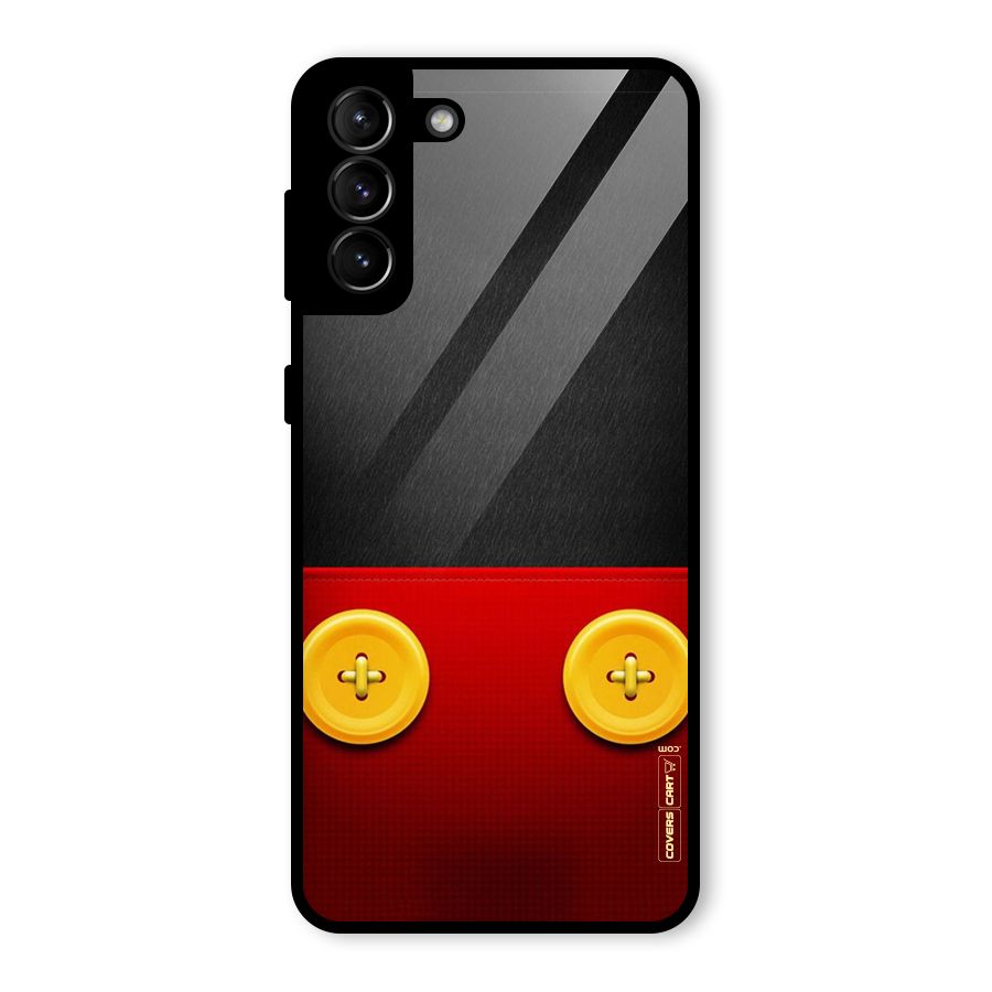 Yellow Button Glass Back Case for Galaxy S21 Plus
