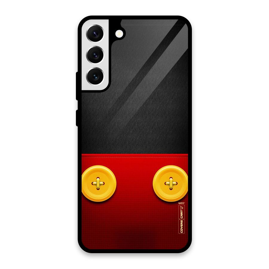 Yellow Button Glass Back Case for Galaxy S22 Plus 5G