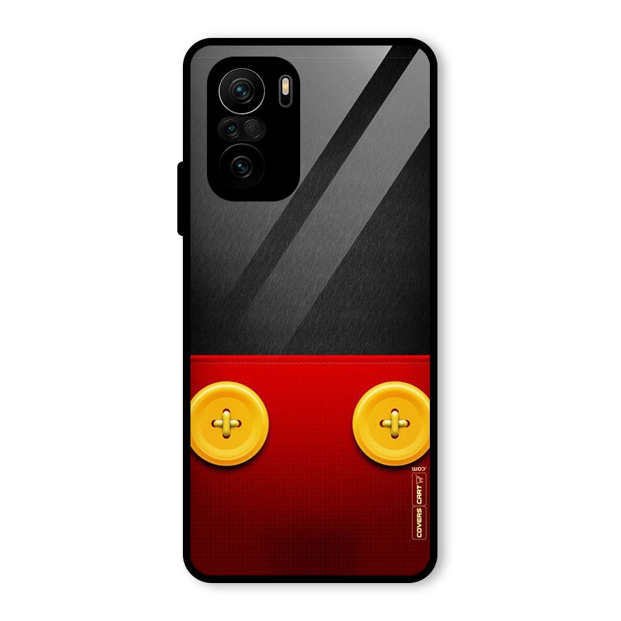 Yellow Button Glass Back Case for Mi 11x