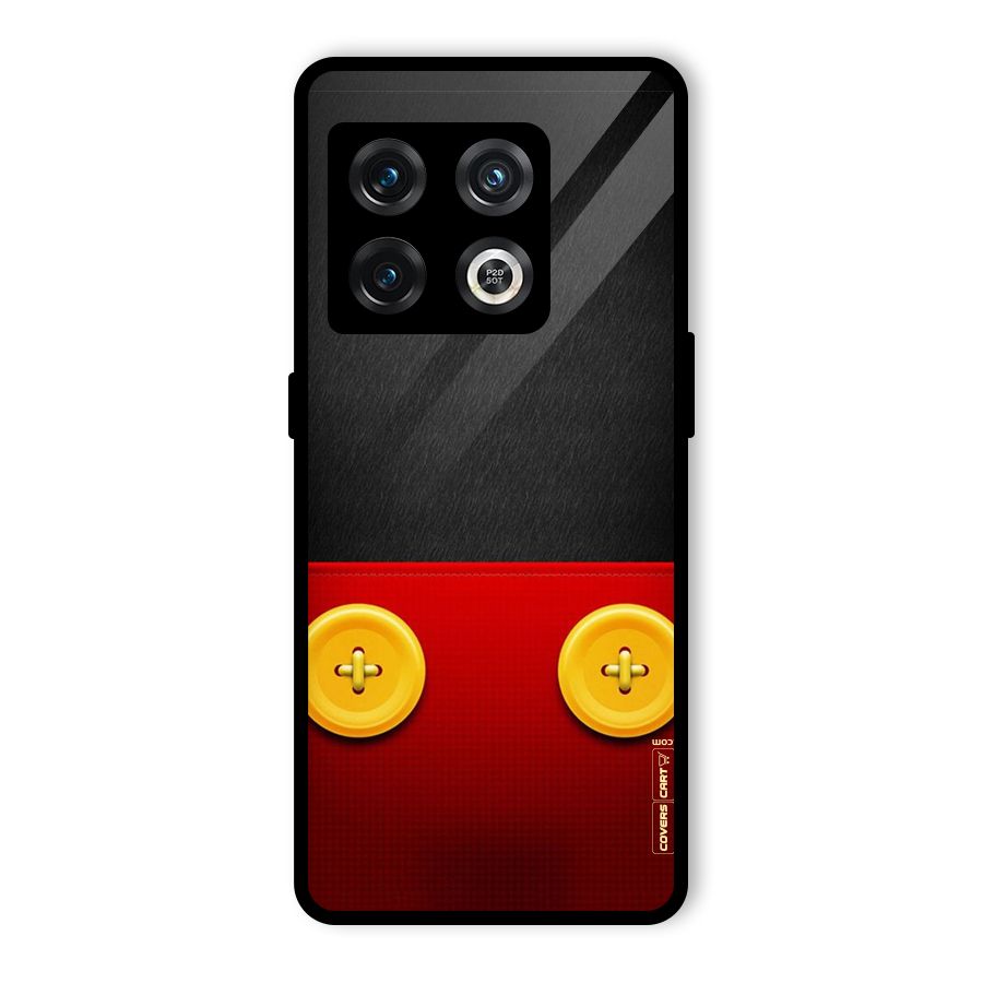 Yellow Button Glass Back Case for OnePlus 10 Pro 5G