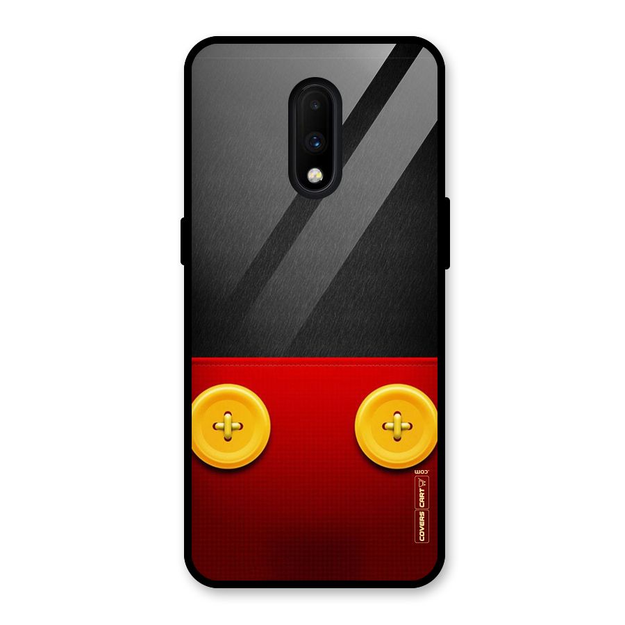 Yellow Button Glass Back Case for OnePlus 7