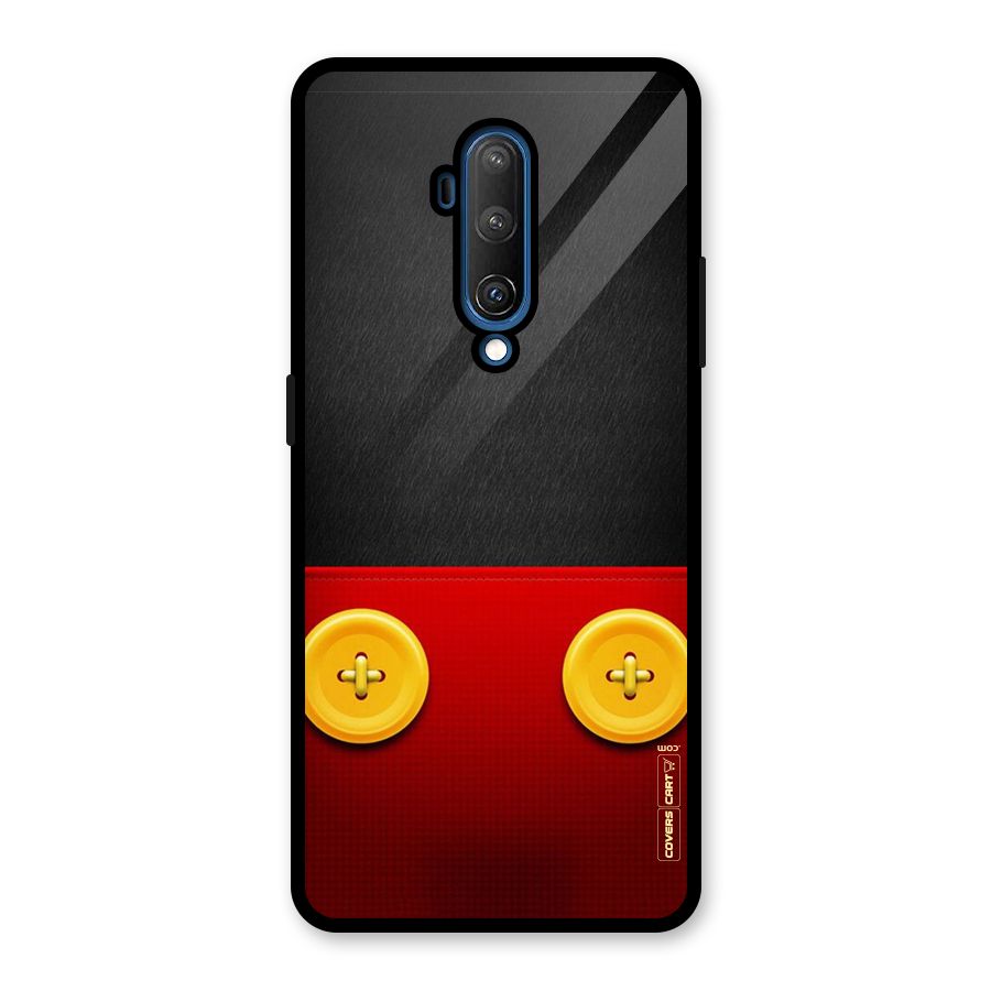 Yellow Button Glass Back Case for OnePlus 7T Pro