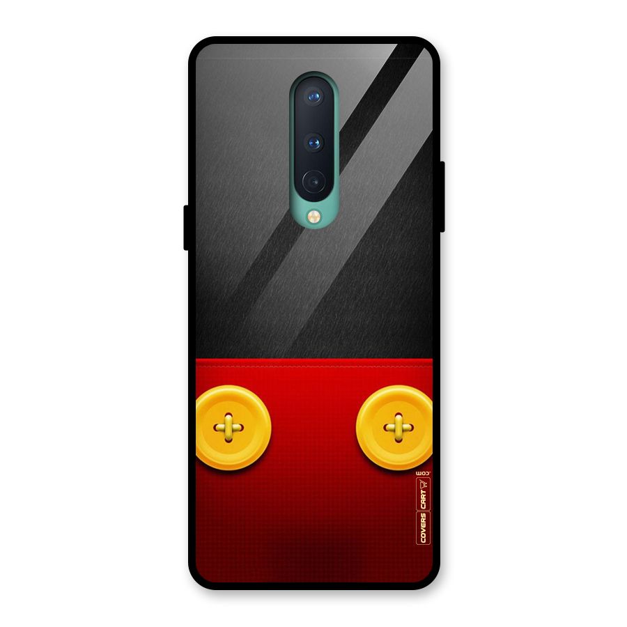 Yellow Button Glass Back Case for OnePlus 8