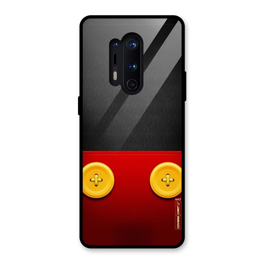 Yellow Button Glass Back Case for OnePlus 8 Pro