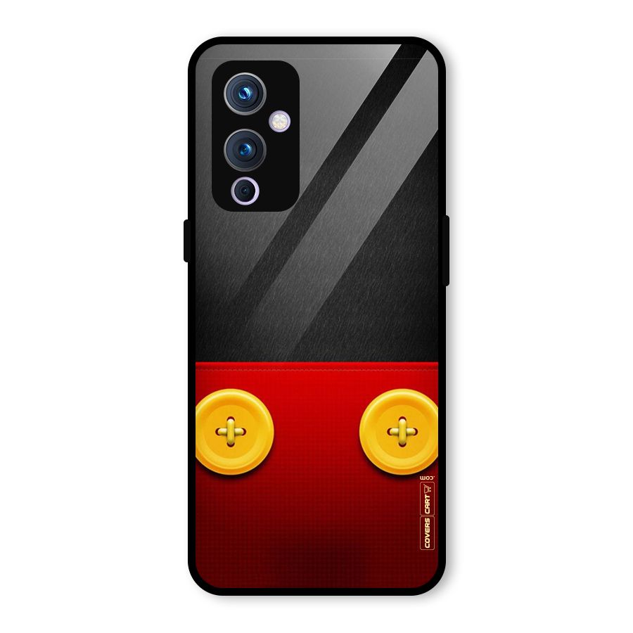 Yellow Button Glass Back Case for OnePlus 9