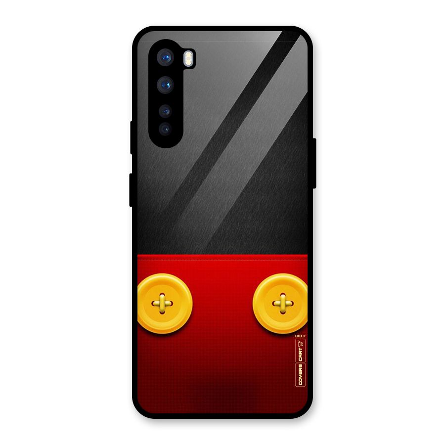 Yellow Button Glass Back Case for OnePlus Nord