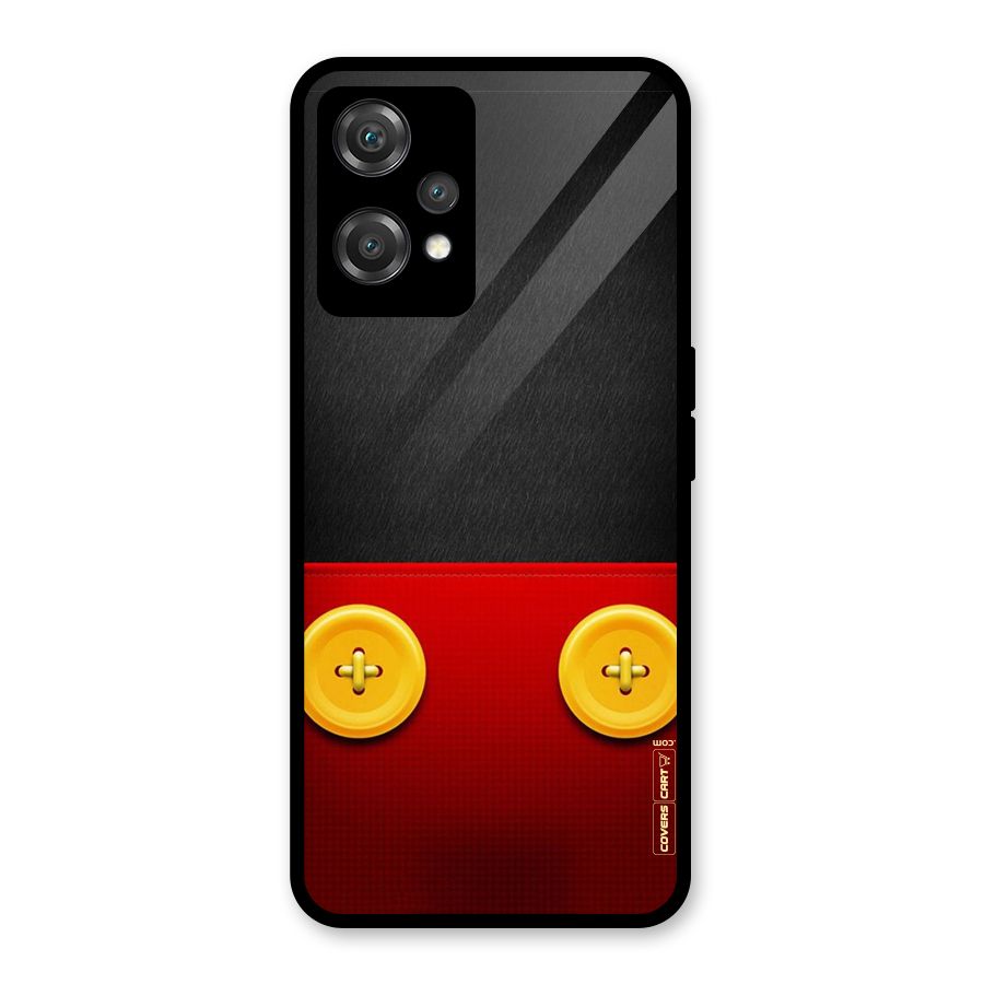 Yellow Button Glass Back Case for OnePlus Nord CE 2 Lite 5G